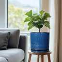 Eightpot Plant Water Catcher Tray - Ceramic Plant Saucer for Outdoors 7.5 Inch Plant Pot Saucer Plant Drip Tray for Potted Plants Drainage Decorative Round Flower Pot Saucer Blue