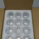 Ruckae Shot Glasses Measuring Cup Set 12 Pack Square Espresso Shot Glasses Liquid Heavy Glass -Incremental Measurement 2oz Shot Glass for Bars and Home Use (Transparent)