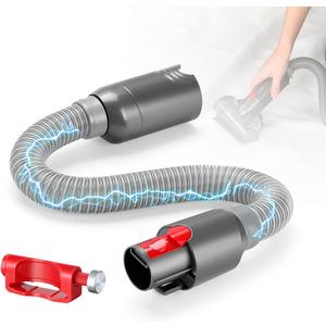 LANMU Upgraded Extension Hose with Electrical Connection Compatible with Dyson V7 V8 V10 V11 Cordless Vacuum Motorized & Non-motorized Attachments,Trigger Lock 35" Flexible Vacuum Hose Attachments