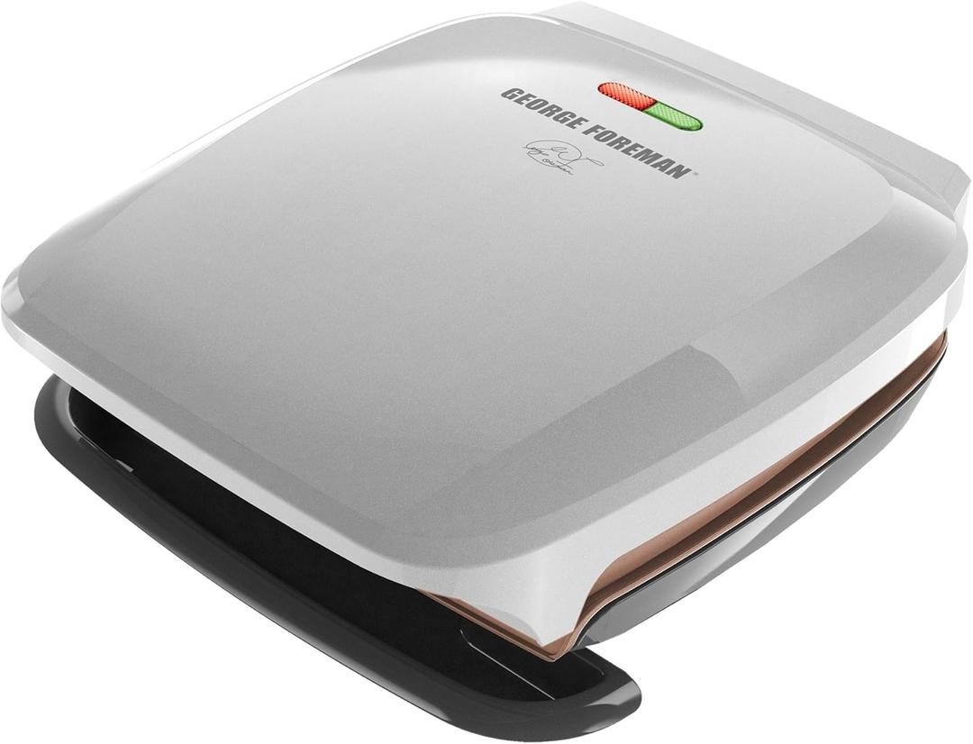 George Foreman GR260P 4 Serving Classic Plate Grill, Platinum