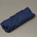 MADIZZ Set of 2 Linen Throw Pillow Covers 16x16 Inch Dark Blue Soft Decorative Cushion Cover for Sofa Bedroom Pillow Shell
