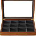 Bracelet Display, Jewelry Organizers And Storage,Wooden Jewelry Box,Premium Earring Organizer,Luxury Jewelry Boxes,Grey Watch Box (08-Grey 12 Grid Box)