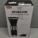 Aromaster Coffee Bean Grinder with 48 Gind Settings, Conical Burr Coffee Grinder for Home Use,Stainless Steel,40 Seconds Adjustable Timer,Anti-static,Easy to Clean with Brush, Beige