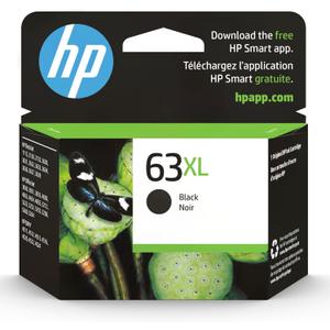 HP 63XL Black High-yield Ink Cartridge | Works with HP DeskJet 1112, 2130, 3630 Series; HP ENVY 4510, 4520 Series; HP OfficeJet 3830, 4650, 5200 Series | Eligible for Instant Ink | F6U64AN