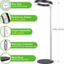 LORDEM Grow Light, LED Plant Light for Indoor Plants Growing, Full Spectrum Desk Growth Lamp with Automatic Timer for 4H/8H/12H, 4 Dimmable Levels, Height Adjustable 9.8"-30.6", 2 Packs of Black