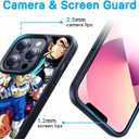 3D iPh 15 Plus Case Anime Motion Anime Phone Case Shockproof Soft TPU Anti-Scratch Non-Slip Japanese Manga Case for iPh 15 Plus