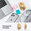 TECKNET Wireless Mouse, 2.4G Ergonomic Optical Mouse, Computer Mouse for Laptop, PC, Computer, Chromebook, Notebook, 6 Buttons, 24 Months Battery Life, 2600 DPI, 5 Adjustment Levels - Gold