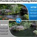 50W Solar Pond Filter Pump 580 GPH for Pond up to 2000 Gallons | All-in-One Solar Pond Filter Fountain with 3 Spray Patterns, 3-Layer Filtration for Outdoor Garden Ponds, Fish Tank, S300 