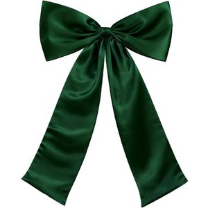 Big Bow Decorations 41 x 26 Inch Giant Satin Ribbon Bows for Birthday Party Backdrop Wall Room Decorative Coquette Bow Wedding Bridal Bachelorette Decor Supplies (Hunter Green)