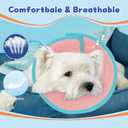 Mosago Soft Dog Cone Collar After Surgery Alternative for Dogs to Stop Licking, Comfy Collars for Large/Medium/Small Pet, Adjustable Elizabethan Neuter Recovery E Cones of Shame Neck & Head Ecollars (L (Fit 20-49 lb Dog), Light Blue/Pink)