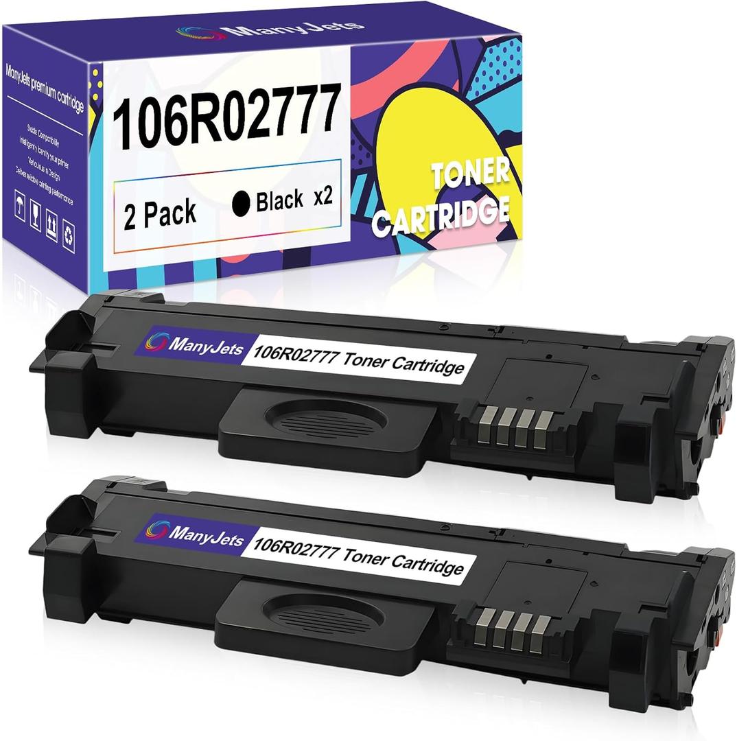 106R02777 Compatible Toner Cartridge Replacement for Xerox 106R02777 Black Toner Cartridge,Work with Xerox WorkCentre 3215 3215NI 3225 3225DNI Phaser 3260 3260DI 3260DNI 3052 (Black,2-Pack)