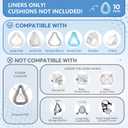 10-Pack CPAP Mask Liners 3D Mask Cushion Cover for Reduce Air Leakage and Facial Redness Compatible with ResMed F20/F10 F&P Simplus & Vitera Philips Amara Series Medium (Cushions NOT Included)