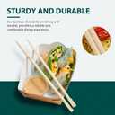 Soeos 50 Chopsticks Disposable Bulk - Natural Wooden Chopsticks & Bamboo Chopstick for Sushi, Takeout, Party - Smooth, Individually Wrapped Single-Use Chopstick (Approx.50 Pairs) (9 Inch)