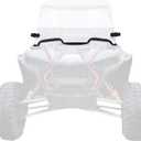 Clear Half Windshield Heavy Duty Scratch Resistant Windscreen with Two Clamps Compatible with Polaris RZR XP 1000 / 4 1000 2019-2020