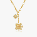 CLASSYZINT 18K Gold Plated Coin Lion Head Pendant Necklace Chunky Paperclip Choker Necklace For Gifts On Birthday Holidays For Women Girls