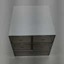 Desk Organizer with 5 Drawers, Rectangular Office Stationery Supplies Desktop Drawers, Plastic Makeup Storage, Suitable for Office, School, Home (White & 5 Drawers)