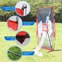 Baseball Softball Batter Dummy,Pitching Training Mannequin,Pitching Aid for Improved Accuracy (Red)