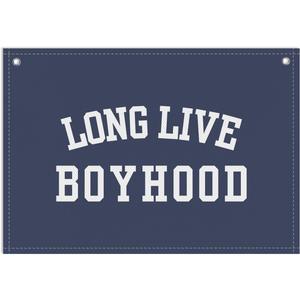 Long Live Boyhood Banner, Toddler Boy Room Decor & Linen Wall Hanging Canvas Banner Flag, Boho Nursery Playroom Toddler & Boy’s Kids Room Decoration - D07