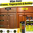 Kitchen Cabinet Cleaner, Wood Cabinet Degreaser & Furniture Cleaner, 2 Pack | 2-pack kitchen cabinet cleaner set with cleaning sponge for wood, painted and white cabinets; helps clean grease and grime.