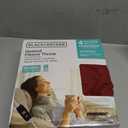 BLACK+DECKER Heated Blanket Electric Throw, Fleece Electric Blanket, Heating Blanket with 4 Heating Levels, 3H Timer, Auto Shutoff, Fast Heating (50x60 inches, Maroon)