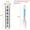 Rain Gauge Replacement Tube, Accurate Rain Gauges Outdoors Best Rated, 7" Capacity Rain Gauge Tube Replacement for Yard & Garden, Water Gauge for Rain, 2 Plastic Rainfall Meter Tube with 1 Clean Brush