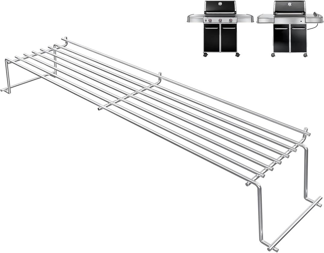 QuliMetal Stainless Steel Warming Rack for Weber Genesis 300 Series (2007-2016), Fits Genesis E310, E320, E330, S310, S320, S330, Replaces Weber 65054, 81323, 62749