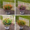 Ivydale Artificial Fake Fall Mums Flowers Plants for Outdoors Indoor Decoration, 12 Bundles Faux Plastic Mix-Colored Daisy Flowers UV Resistant Faux Greenery Bushes Shrubs for Home Porch Patio Garden