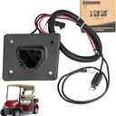 10L0L Golf Cart 48V Charger Receptacle for EZGO RXV & TXT, OEM# 602529 613304