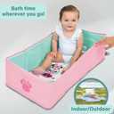 Disney Baby Minnie Mouse Tuckaway Toddler Folding Tub, Converts Shower to Bathtub, Folds to Store, Easy to Clean, Portable Baby Bathtub for Travel, 12M-5Y