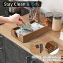 Napkin Holder for Bathroom, Acacia Wooden Guest Towel Holder Tray for Bathroom, Disposable Paper Hand Towel Holder for Bathroom Accessories, Dinner Napkin Holder for Kitchen Table Party