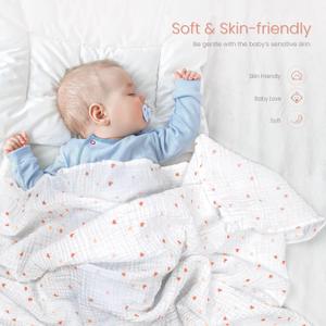 Baby Swaddle Blanket Muslin, Lulu Moon Baby Swaddle Wrap Pink