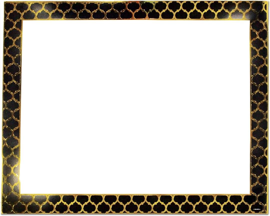 ArtSkills 22" x 28" Framed White Poster Board, Black and Gold Foil, 15-Pack