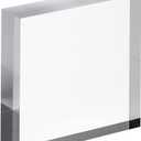 CiaoHER 1in Thickness 4in Square Acrylic Cube Display Block Clear Polished Pedestal Stand Riser Solid Base 4" x 4" x 1", 1 Pack