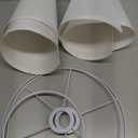 TRLIFE Dimmable Wall Sconce with Remote Control, Adjustable Color Temperature 2700K-6500K and Dimming 10-100% Swing Arm Wall Lights with Plug in Cord, 11.8" Large White Fabric Shade(2 Pack, 2 Bulbs)