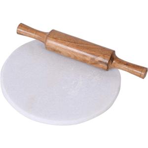 Indian Marble Chakla/Rolling Board/Roti Maker Chakla Chapati Maker for Home & Kitchen | Finished Marble Roti Maker Daily Use Kitchen Item Set of 1