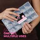 UNA GELLA Short Almond Nail Tips, 510Pcs 15 Sizes Pre-Etched Soft Gel Nail Tips Almond Shape, Half Matte Full Cover Clear Pre-shaped Fake Acrylic Nails Extensions for DIY & Salon Manicure Soak Off