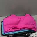 Women's Seamless Racerback Sports Bra High Impact Support Yoga Gym Workout Fitness (3X-Large, 5 Pcs (Black,blue,grey,purple,rose Red))