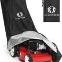 Lawn Mower Cover with PA Coating & Double Drawstring & Storage Bag, Heavy Duty 600D Polyester Oxford Push Mower Cover, Waterproof Lawnmower Covers for Outdoor