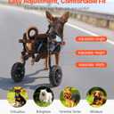 VEVOR Dog Wheelchair for Back Legs, Adjustable 2 Wheels Pet Wheelchair, Lightweight Dog Cart with Shock-Absorbing Wheels, Mobility Support Wheel Chair for Disabled Injured Dogs up to 22lbs, X-Small