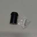 NYCO - Floor Door Stopper Chrome Door Stop - Classy Solid Steel Modern Heavy Duty Door Stoppers - Floor Mount Anchor Screw - Wall Protector for Commercial Door (2 Inch Black Finish)