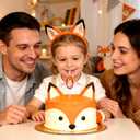 SAVITA Fox Birthday Candle, Adorable Cartoon Number Candle Animal Themed Cake Decoration for Birthday Parties Baby Shower Celebrations (Number 0)