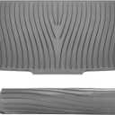 Extra Large Silicone Dish Drying Mat For Kitchen Counter Drying Pad 23.6 x 19 Inch Rubber Dish Drainer Mat with Drain Lip for Sink Drawer Liner(Grey) (Gray)