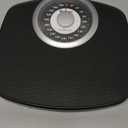 Adamson A25 Scales for Body Weight - Up to 400 LB - New Version - 5.3" Dial on 12.4" x 10.2" Platform - Anti-Skid Rubber Surface - High Precision Bathroom Scale Analog - Durable with 20-Year Assurance (Black)