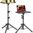 AMADA HOMEFURNISHING Height Adjustable Projector Tripod Stand for 26 to 51 in, Foldable Laptop Tripod Stand, Portable Outdoor Projector Stand for Laptop, Projector, DJ, or Sheet Music-AMPS02