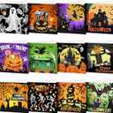 Saillong 12 Pack Halloween Diamond Painting Greeting Card Kits DIY Diamond Art Cards with Envelopes Bat Black Cat Pumpkin 5D Rhinestones Painting for Adults DIY Craft Family Friend Halloween Gifts