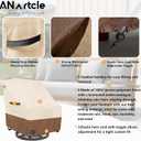 ANartcle Patio Chair Covers,600D Waterproof Heavy Duty Outdoor Lawn Furniture Covers,Patio Swivel Chair Covers for Outdoor Furniture,(35W x 37D x 36H inches) Beige&Brown