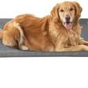 EHEYCIGA Elevated Dog Cot Beds for Large Dogs, Raised Outdoor Dog Hammock, Lifted Pet Platform with Frame and Washable Waterproof Cooling Teslin Mesh and Anti-Slip Feet, 43x26 inch
