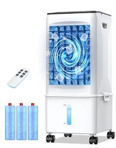 Portable Air Conditioners, [2.5 Gal] Fast Cooling Evaporative Air Cooler, 60W Quiet Portable AC Unit w/Remote & Timer, 4-IN-1 Swamp Cooler, Windowless Air Conditioner Fan for Bedroom Dorm Garage