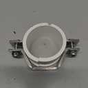 QiiMii 2.5" Hexagon Tube Hanger Stainless Steel SS304 with Cushion,Adjustable Pipe Bracket Clamp Pipe Strap