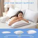 JOLLYVOGUE King Size Pillows Set of 4, Collection Bed Pillows for Sleeping, Hotel Quality Pillows for Side, Back and Stomach Sleepers, Soft and Supportive Oeko-Tex Certified Down Alternative Filling